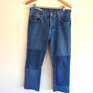 Levi's Premium Womens 501 Original Fit Denim Front Patch High Rise, size 29